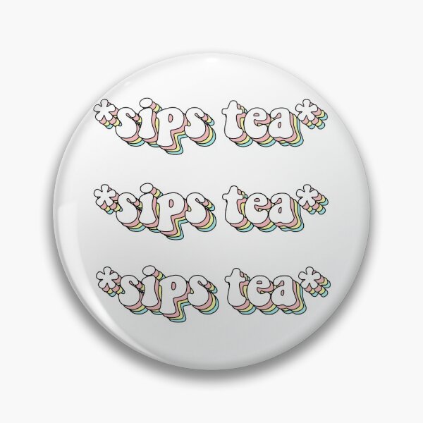 Item preview, Aesthetic Sips Tea Text Design designed and sold by Trisha Banlasan.
