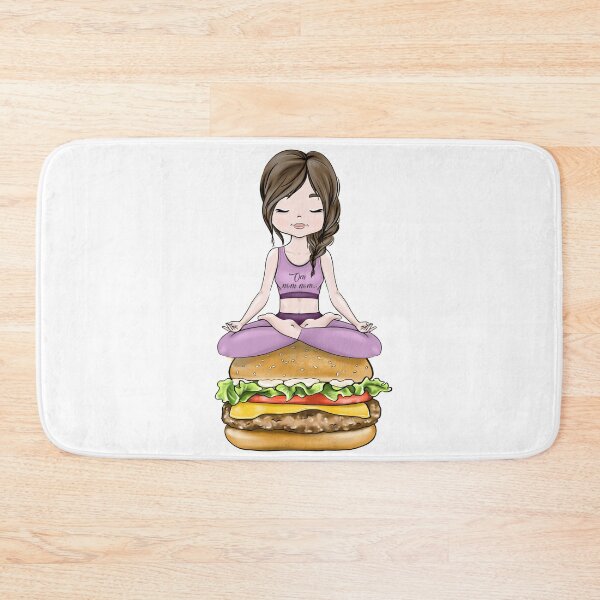 Item preview, Yoga Girls Lotus Pose Namaste Cheat Day Om Nom Nom designed and sold by CreativeBu.