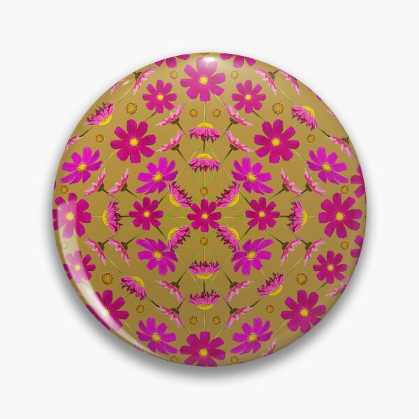 Item preview, Pink Cosmos Flowers Floral Nature Pattern, Real Flowers Photo Collage designed and sold by paldronma.