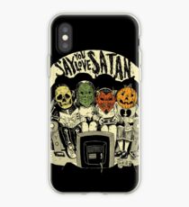 Say You Love Satan 80s Horror Podcast Logo iPhone Case
