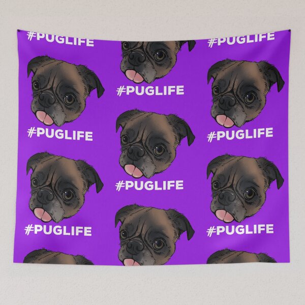 Item preview, #Puglife Purple designed and sold by Petcetera.
