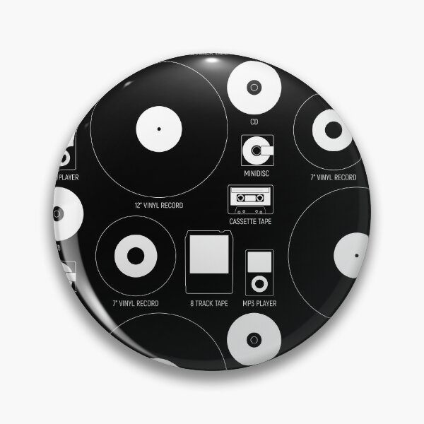 Item preview, Audio Anachronist - Music Format History Icons (On Black) designed and sold by STUDIO-72.