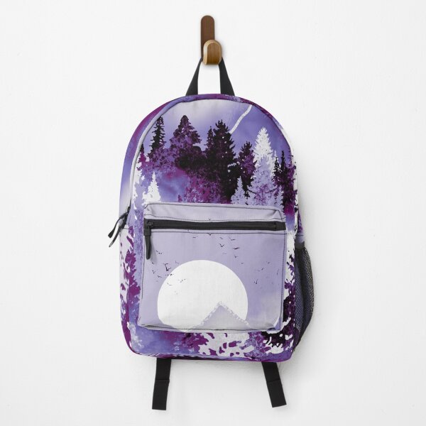 Item preview, Purple mountains and moon designed and sold by Catherine Milchard.