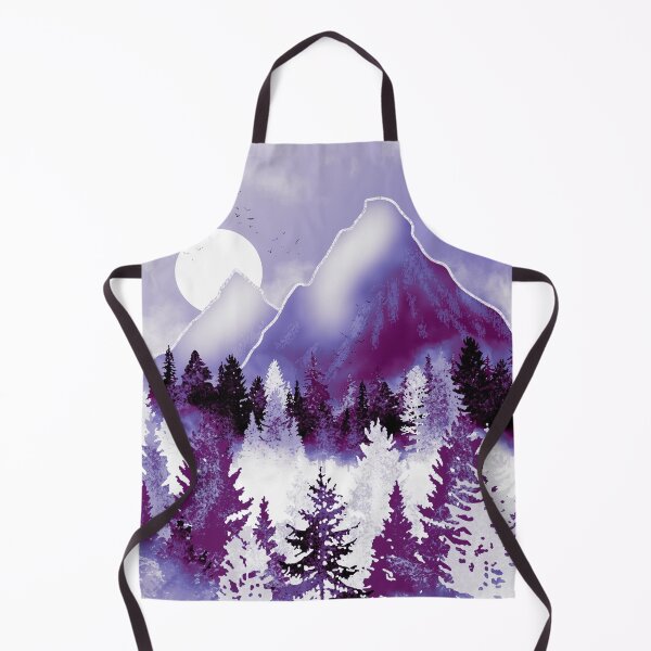Item preview, Purple mountains and moon designed and sold by Catherine Milchard.