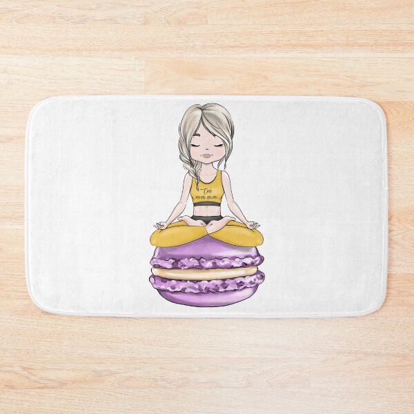 Item preview, Yoga Girls Lotus Pose Namaste Cheat Day Om Nom Nom designed and sold by CreativeBu.
