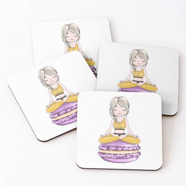 Item preview, Yoga Girls Lotus Pose Namaste Cheat Day Om Nom Nom designed and sold by CreativeBu.
