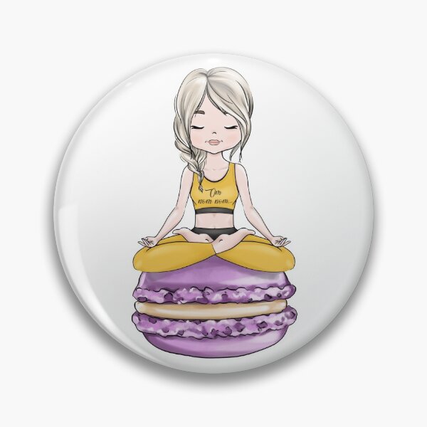 Item preview, Yoga Girls Lotus Pose Namaste Cheat Day Om Nom Nom designed and sold by CreativeBu.