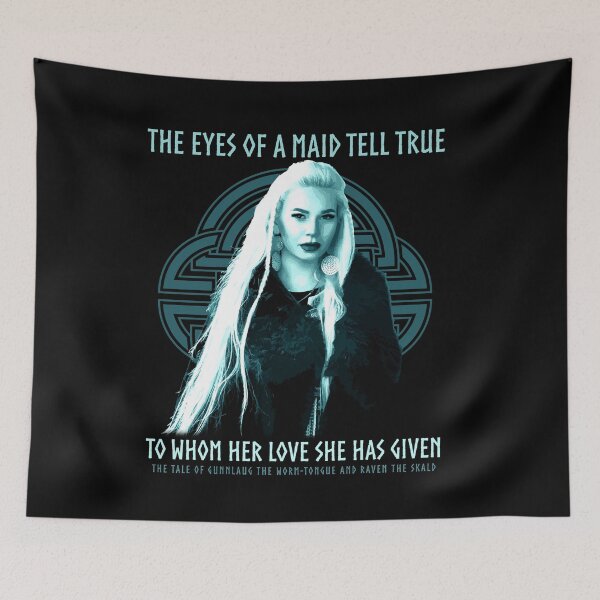 Item preview, The Eyes of a Maid Tell True, Norse Proverb, Vikings, Raven the Skald, Shield Maiden, Viking Gift designed and sold by Proverbial Wisdom Design.