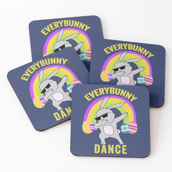 Item preview, Quarantined Dabbing Easter Bunny with Glasses and Easter Colorful Eggs Lockdown Easter 2021 designed and sold by hyggekrog.
