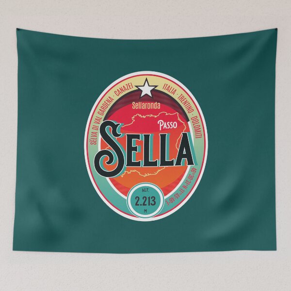 Item preview, Passo Sella Dolomites Italy Touring T-Shirt + Sticker designed and sold by ROADTROOPER.
