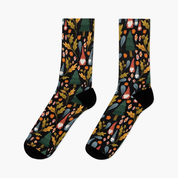 Item preview, Woodland Gnomes on Black designed and sold by RebeccaFlaherty.