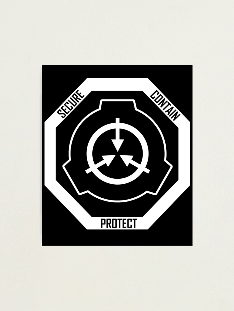 The symbol of the SCP Foundation in a crest variant containing