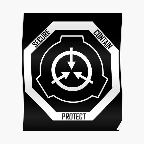 Scp Foundation Secure Contain Protect Symbol Crest Poster For Sale