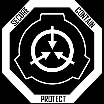  SCP Foundation White Logo, Black Background PopSockets