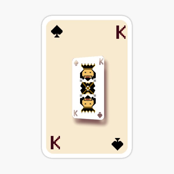 king of spades in pixel art Sticker