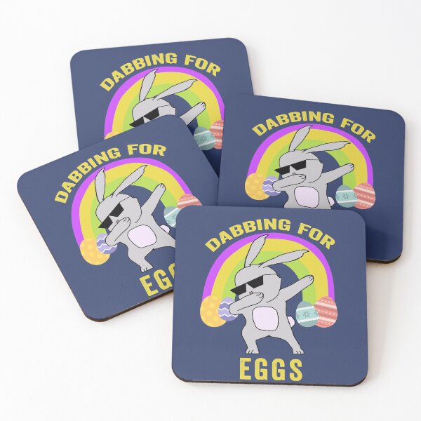 Item preview, Quarantined Dabbing Easter Bunny with Glasses and Easter Colorful Eggs Lockdown Easter 2021 designed and sold by hyggekrog.
