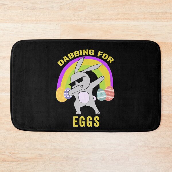 Item preview, Quarantined Dabbing Easter Bunny with Glasses and Easter Colorful Eggs Lockdown Easter 2021 designed and sold by hyggekrog.