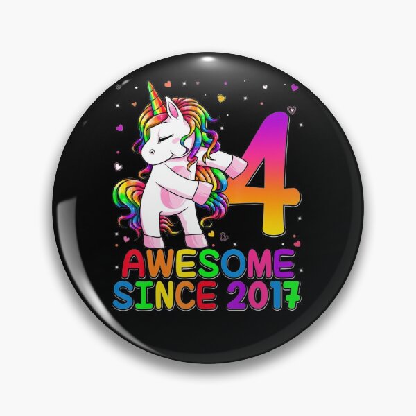 Item preview, 4 Years Old Unicorn Flossing 4Th Birthday Girl Unicorn Party designed and sold by heocaca.
