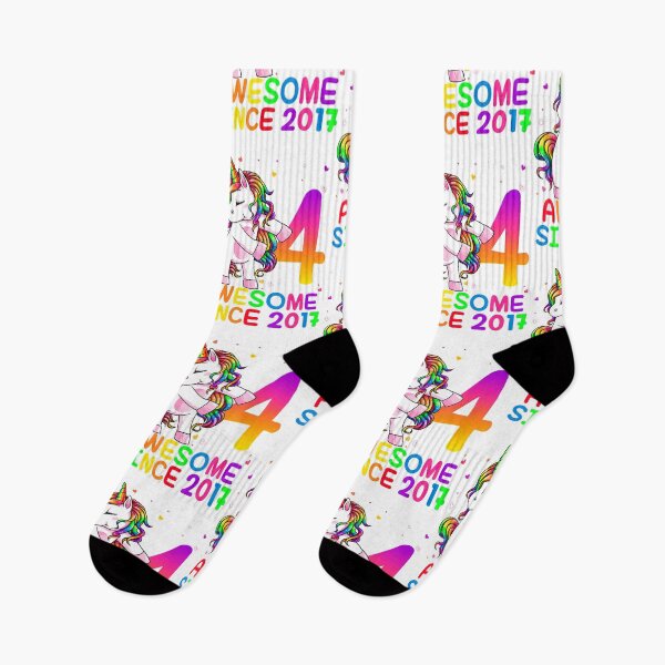 Item preview, 4 Years Old Unicorn Flossing 4Th Birthday Girl Unicorn Party designed and sold by heocaca.
