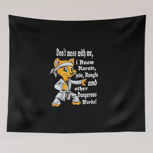 Item preview, Don't mess with me, I know karate # kungfu cat designed and sold by Drawartista.
