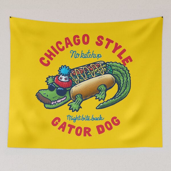 Item preview, Da Chicago Gator Dog Text Tee designed and sold by nickv47.