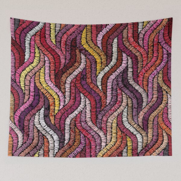 Item preview, Wavy bohemian Patchwork pattern designed and sold by yellowideas.