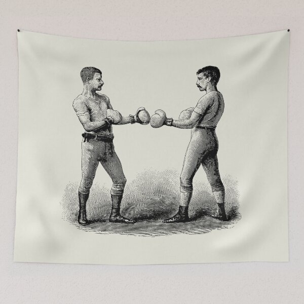 Item preview, Male Boxing, black and white designed and sold by LeAllureVintage.