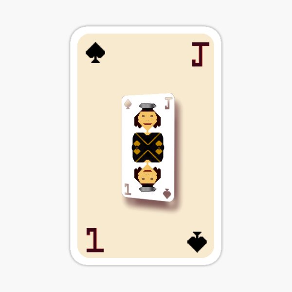 Pixel art Jack of Spades Sticker