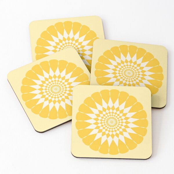 Item preview, Sunny retro geometric flower designed and sold by DeliriousSteve.