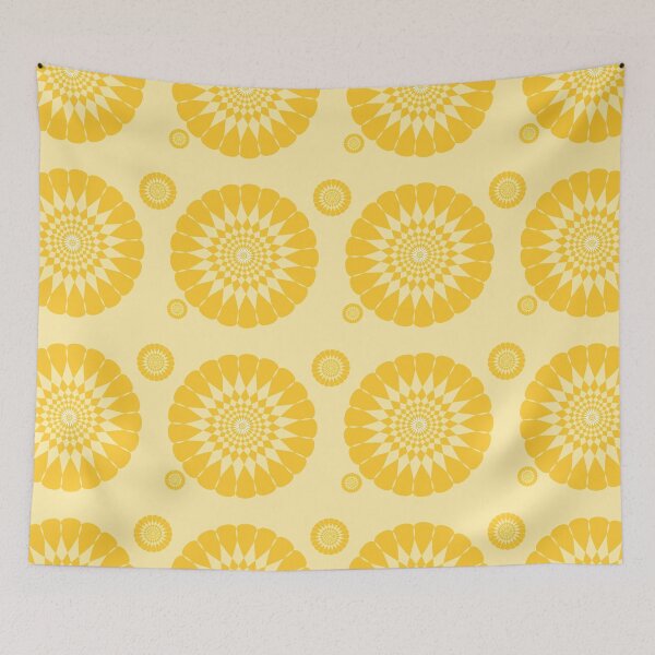Item preview, Sunny retro geometric flower designed and sold by DeliriousSteve.