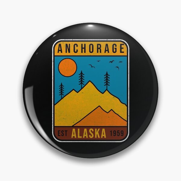 Item preview, Alaska Anchorage Mountain Vintage Retro 80s Souvenirs designed and sold by merchzy.