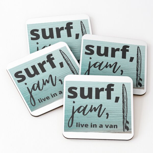 Item preview, Surf, Jam, Live In A Van designed and sold by Crayonjar.