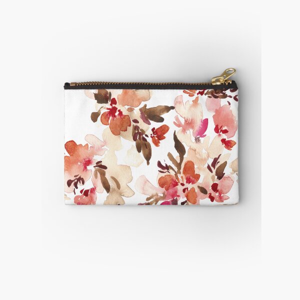 Item preview, Autumn earth tone abstract flowers in watercolor designed and sold by EllenHoffmanArt.
