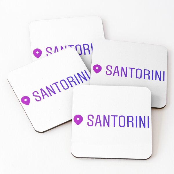 Item preview, Santorini, Greece Text Sticker designed and sold by everythingManga.