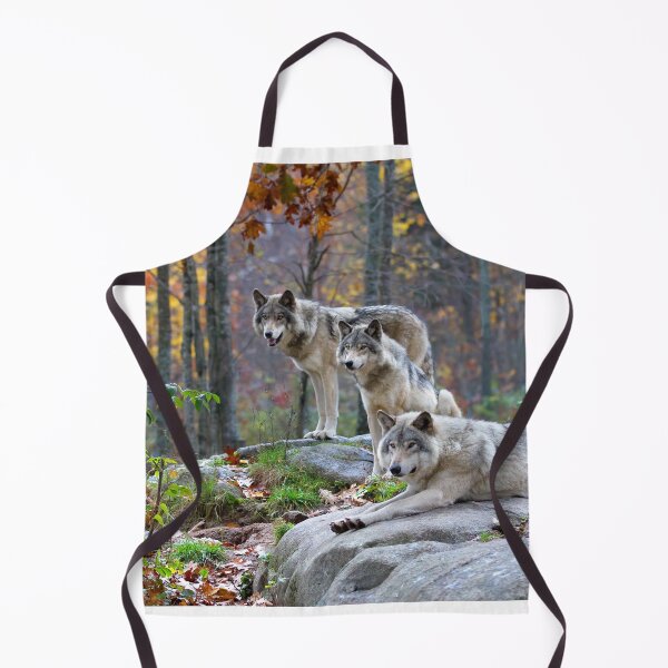 Item preview, Timber Wolves in Autumn designed and sold by James Cumming.