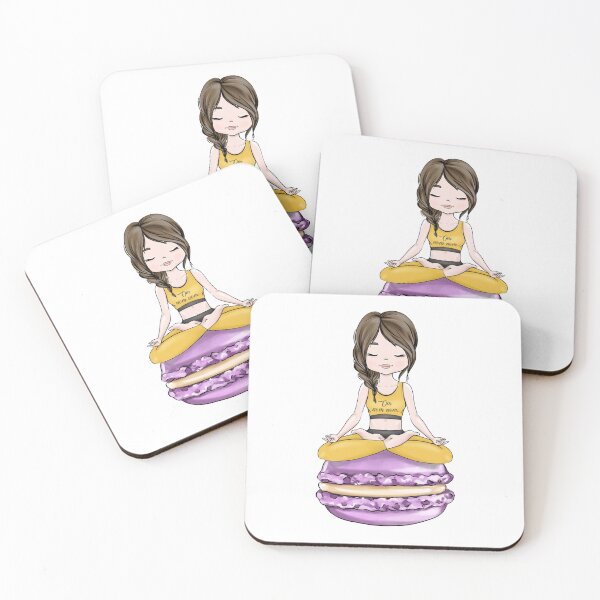 Item preview, Yoga Girls Lotus Pose Namaste Cheat Day Om Nom Nom designed and sold by CreativeBu.
