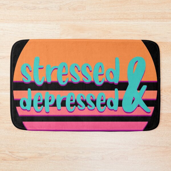 Item preview, Stressed and depressed - outrun style designed and sold by BRU Design.