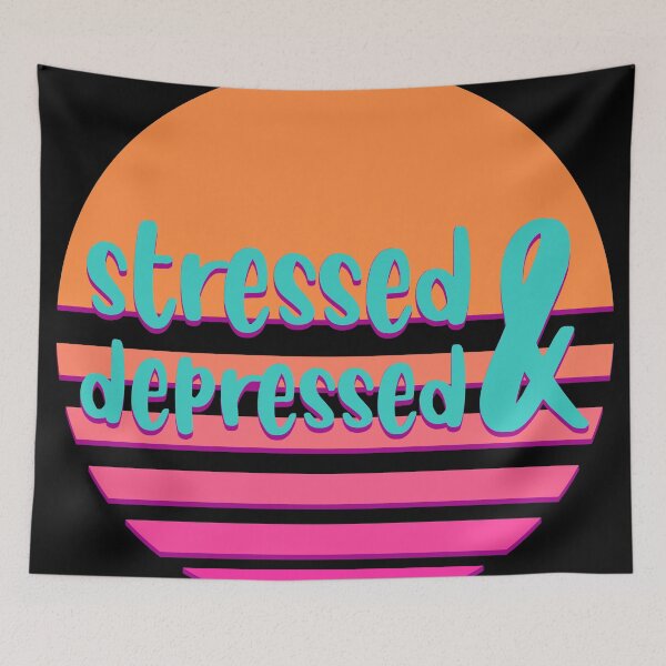 Item preview, Stressed and depressed - outrun style designed and sold by BRU Design.