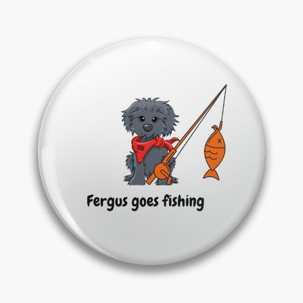 Item preview, Dog Goes Fishing designed and sold by SportyDogShop.