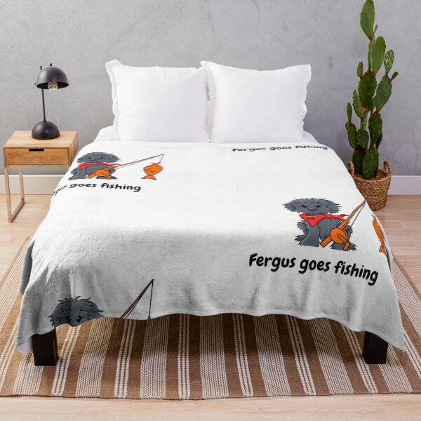 Item preview, Dog Goes Fishing designed and sold by SportyDogShop.