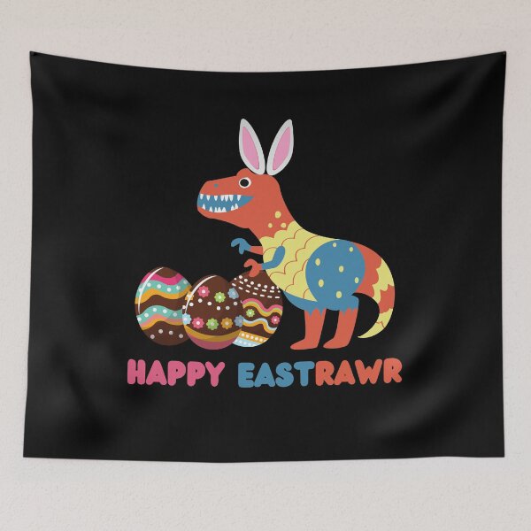 Item preview, Happy Eastrawr Funny Easter Bunny Dinosaur tRex Aztec Abstract designed and sold by ecdato.
