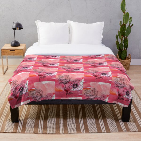 Artikelvorschau, Rosa Blumen-Aquarell-Druck-Design # 1 entworfen und verkauft von ArtfullyKind.