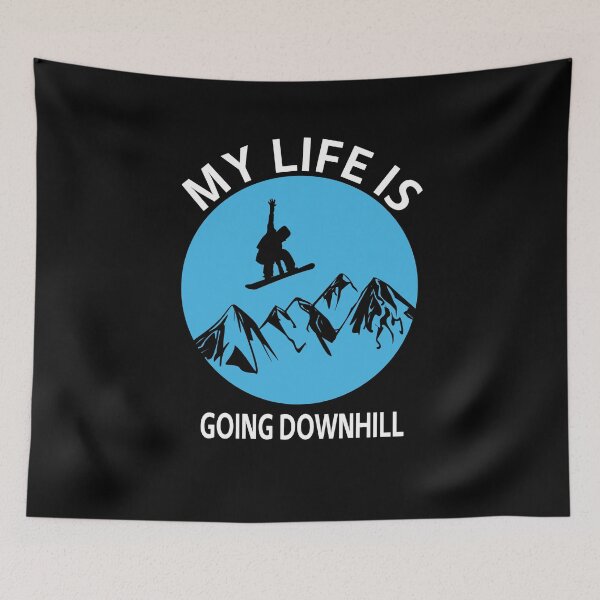 Item preview,  My Life Is Going Downhill Snowboarding Cool Pun Funny designed and sold by sillyquestions.