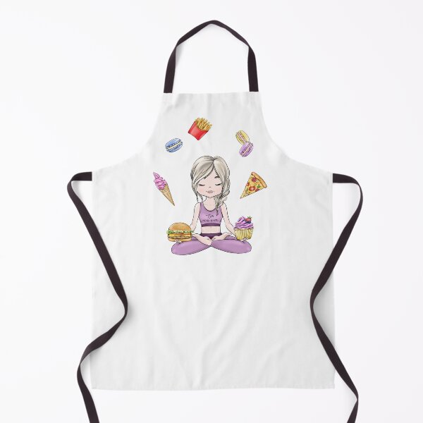 Item preview, Yoga Girls Lotus Pose Namaste Cheat Day Om Nom Nom designed and sold by CreativeBu.