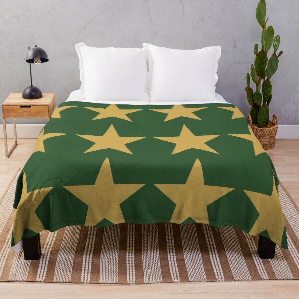 Item preview, Large GOLD STARS on PINE GREEN designed and sold by RachelMacht.