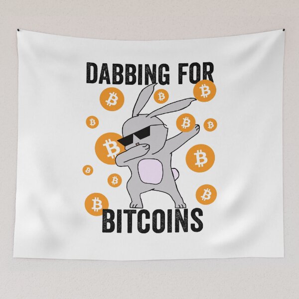 Item preview, Dabbing Bad Bunny with Glasses for Bitcoins Gift for crypto investrors designed and sold by hyggekrog.