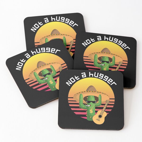Item preview, Not a hugger funny vintage cactus sarcastic retro saguaro cactus sunset designed and sold by NikitaAg.