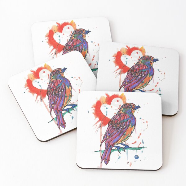 Item preview, Colour-Pop Sparrow Bright Bird Print designed and sold by TartanSparrow.