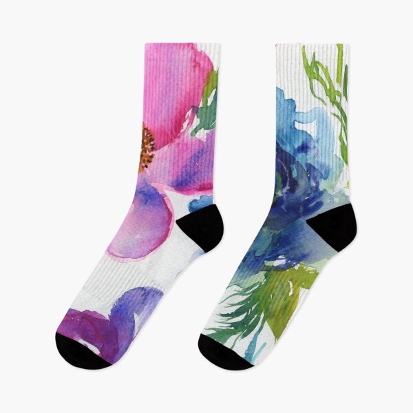 Item preview, floral pattern: blue and pink designed and sold by kosarandrea.
