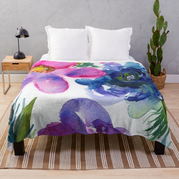 Item preview, floral pattern: blue and pink designed and sold by kosarandrea.